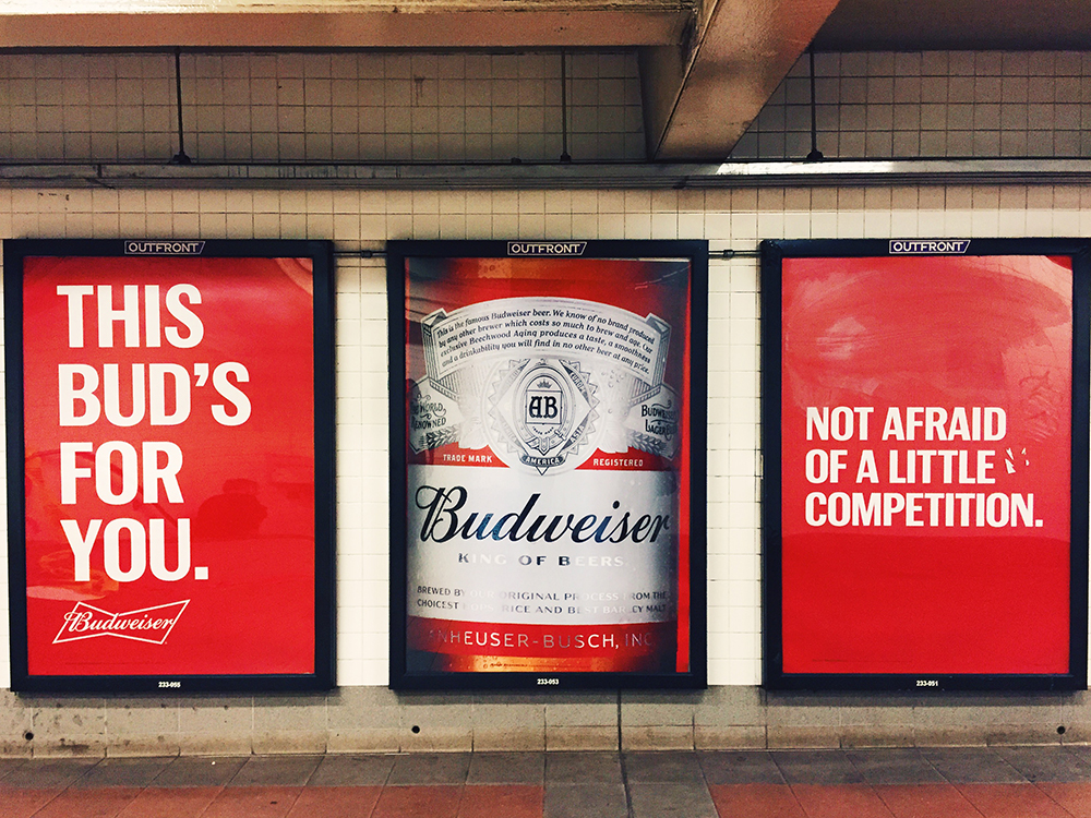 M'Budweiser shots out and about...